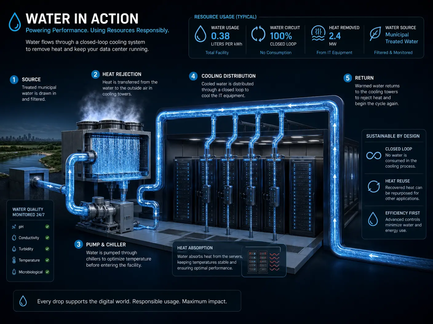 Water in Action: Data Center Cooling