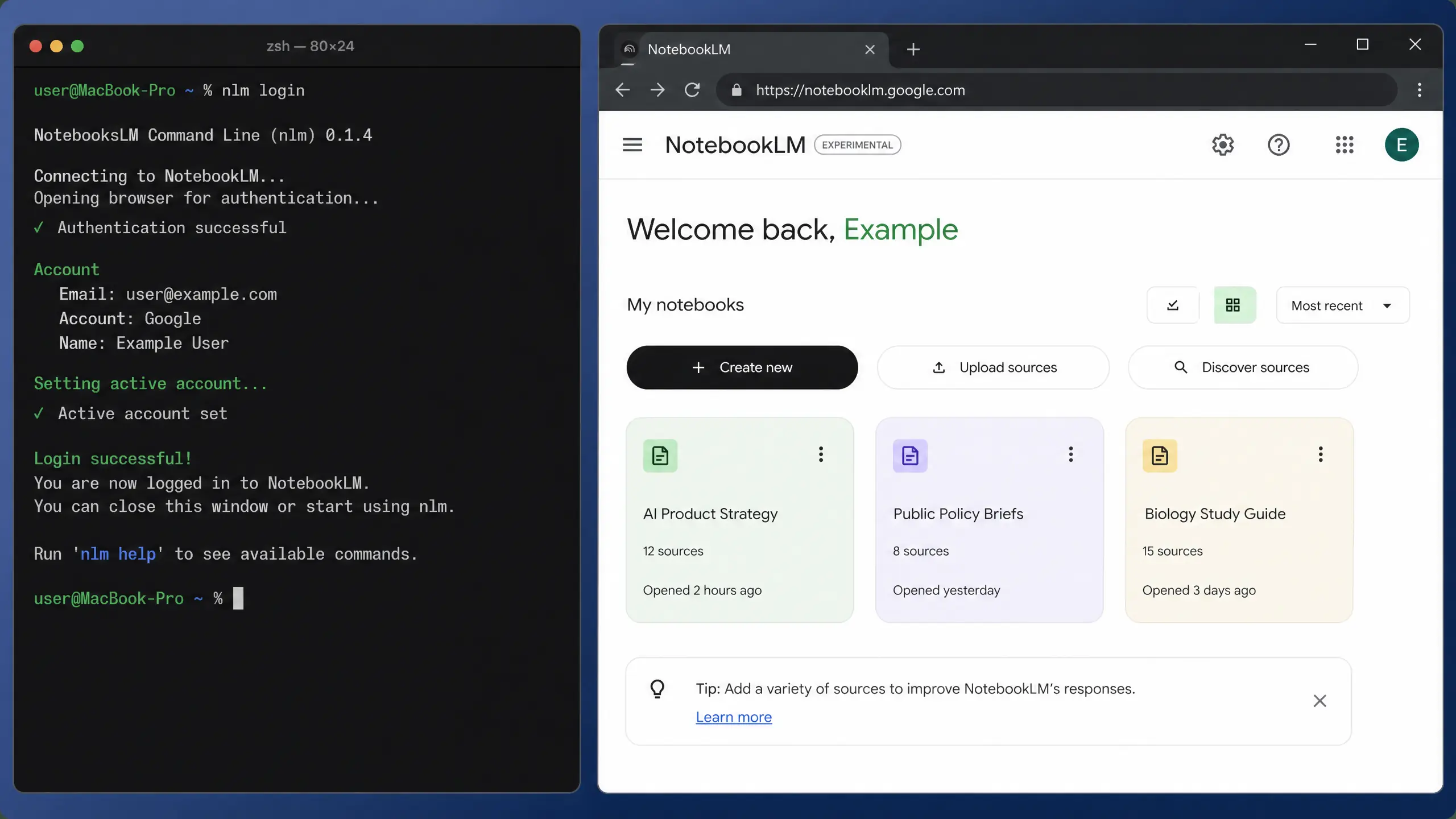 Application Image for Connect Claude Code NotebookLM
